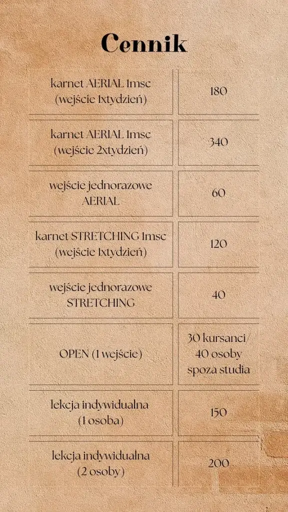 Aerial Wrocław Aerial Hoop Silks Stretching PointPlace