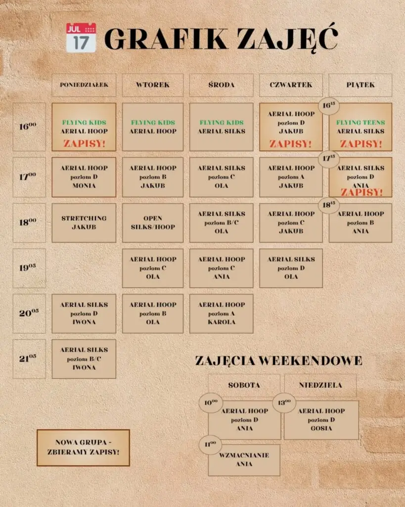 Aerial Wrocław Aerial Hoop Silks Stretching PointPlace